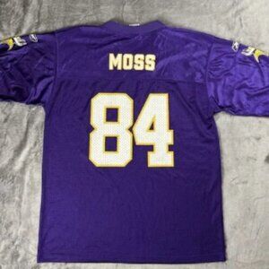 Vintage‎ Minnesota Vikings Randy Moss Reebok #84 Purple Jersey Youth XL (18/20)